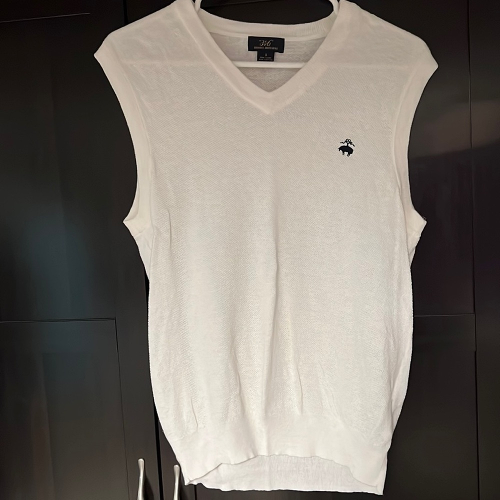 Brooks Brothers White Waffle Kit Vest